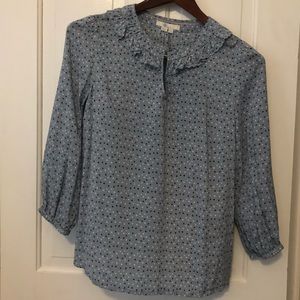 Boden Blue & White Top with Stars